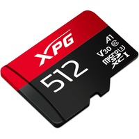 ADATA XPG 512 Go microSDXC, Carte mémoire Noir/Rouge, UHS-I U3, Class 10, V30, A2