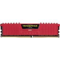 Corsair Vengeance LPX 8GB DDR4-2400 module de mémoire 8 Go 1 x 8 Go 2400 MHz, Mémoire vive Rouge, 8 Go, 1 x 8 Go, DDR4, 2400 MHz, 288-pin DIMM, Rouge