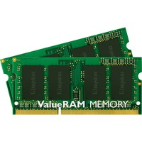 Kingston ValueRAM ValueRAM 8GB DDR3L 1600MHz Kit module de mémoire 8 Go 2 x 4 Go, Mémoire vive 8 Go, 2 x 4 Go, DDR3L, 1600 MHz, 204-pin SO-DIMM, Vert