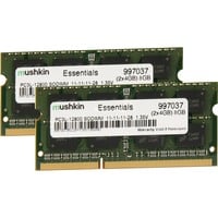 Mushkin 8GB PC3L-12800 Kit module de mémoire 8 Go 2 x 4 Go DDR3 1600 MHz, Mémoire vive 8 Go, 2 x 4 Go, DDR3, 1600 MHz, 204-pin SO-DIMM
