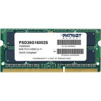 Patriot 8 Go DDR3-1600 (1x 8 Go) mémoire PC portable PSD38G16002S, SO-DIMM