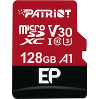 Patriot PEF128GEP31MCX mémoire flash 128 Go MicroSDXC Classe 10, Carte mémoire Noir/Rouge, 128 Go, MicroSDXC, Classe 10, 100 Mo/s, 80 Mo/s, Class 3 (U3)