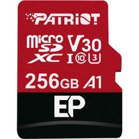 Patriot PEF256GEP31MCX mémoire flash 256 Go MicroSDXC Classe 10, Carte mémoire Rouge/Noir, 256 Go, MicroSDXC, Classe 10, 100 Mo/s, 80 Mo/s, Class 3 (U3)
