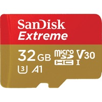 SanDisk Extreme 32 Go MicroSDXC UHS-I Classe 10, Carte mémoire 32 Go, MicroSDXC, Classe 10, UHS-I, 100 Mo/s, 90 Mo/s