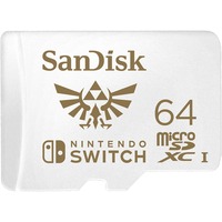 SanDisk SDSQXAT-064G-GNCZN mémoire flash 64 Go MicroSDXC, Carte mémoire Blanc, 64 Go, MicroSDXC, 100 Mo/s, 60 Mo/s, Class 3 (U3), Rouge, Blanc