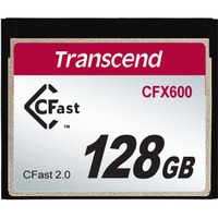 Transcend 128GB CFX600 CFast 2.0 128 Go MLC, Carte mémoire 128 Go, CFast 2.0, MLC, 512 Mo/s, 160 Mo/s, Noir
