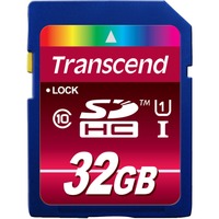 Transcend 32GB SDHC CL 10 UHS-1 32 Go MLC Classe 10, Carte mémoire Bleu, 32 Go, SDHC, Classe 10, MLC, 90 Mo/s, Class 1 (U1)