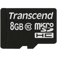 Transcend TS8GUSDC10 mémoire flash 8 Go MicroSDHC NAND Classe 10, Carte mémoire 8 Go, MicroSDHC, Classe 10, NAND, 90 Mo/s, Noir