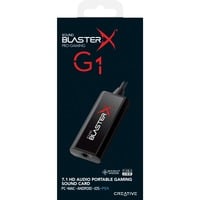 Creative Sound BlasterX G1 7.1 canaux USB, Carte son Noir, 7.1 canaux, 24 bit, 93 dB, USB