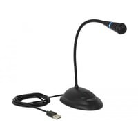 DeLOCK Microphone à col de cygne USB Noir