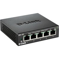 D-Link DES-105, Switch Noir, Non-géré, L2, Full duplex