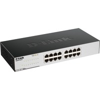 D-Link GO-SW-16G, Switch Noir, Non-géré, L2, Gigabit Ethernet (10/100/1000), Full duplex, Grille de montage, 1U