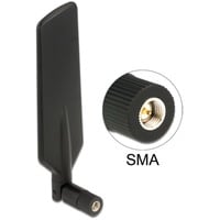 DeLOCK 12408 antenne Antenne omni-directionnelle SMA 4 dBi Noir, 4 dBi, 0.698 - 0.791 / 0.824 - 0.96 / 1.71 - 2.17 / 2.4 - 2.5 / 5.15 - 5.875 GHz, 50 Ohm, Antenne omni-directionnelle, SMA, 2,5:1 - 5,0:1