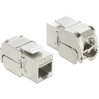 DeLOCK 86205 Module Keystone, Module de Keystone Métallique, RJ45, LSA, 16 mm, 37,8 mm, 21,9 mm