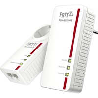 FRITZ! FRITZ!Powerline 1260E WLAN Set Powerline 1260E WLAN Set, 1200 Mbit/s, IEEE 802.11a, IEEE 802.11b, IEEE 802.11g, IEEE 802.11h, IEEE 802.11i, Type F, Gigabit Ethernet, 10,100,1000 Mbit/s, 10BASE-T, 100BASE-T, 1000BASE-T