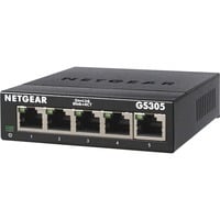Netgear GS305 v3, Switch Noir, Non-géré, L2, Gigabit Ethernet (10/100/1000), Montage mural