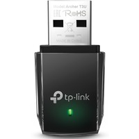 TP-Link Archer T3U WLAN 1267 Mbit/s, Adaptateur WLAN Noir, Sans fil, USB, WLAN, Wi-Fi 5 (802.11ac), 1267 Mbit/s, Noir