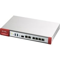 Zyxel ATP200 pare-feux (matériel) Bureau 2 Gbit/s Gris/Rouge, 2 Gbit/s, 0,5 Gbit/s, 40 Gbit/s, 10 transactions/sec, 450/450 Gbit/s, 45,38 BTU/h