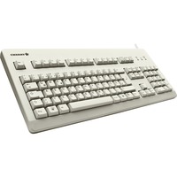 CHERRY G80-3000 clavier Universel USB QWERTY Anglais américain Gris Beige, Layout US (QWERTY), Cherry MX Red, 100%, Taille réelle (100 %), Avec fil, USB, Clavier mécanique, QWERTY, Gris