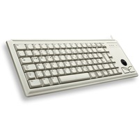 CHERRY G84-4400 clavier PS/2 QWERTY Anglais américain Gris Beige, Layout États-Unis, Cherry Mécanique, Taille réelle (100 %), Avec fil, PS/2, QWERTY, Gris