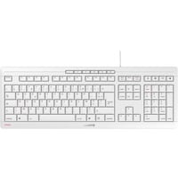 CHERRY STREAM KEYBOARD Clavier filaire, blanc grisé, USB, AZERTY - FR Blanc/gris, Layout FR, Technologie SX, blanc grisé, USB, AZERTY - FR, Taille réelle (100 %), USB, Clavier mécanique, AZERTY, Blanc