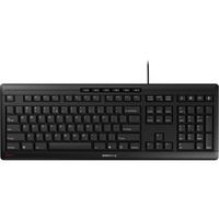 CHERRY STREAM clavier Bureau USB QWERTY Anglais américain Noir Noir, Layout EU (QWERTY), Technologie SX, 100%, Taille réelle (100 %), Avec fil, USB, Clavier mécanique, QWERTY, Noir