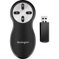Kensington K33374US télécommande RF Noir, Présentateur Argent/Noir, RF, USB, 19,8 m, Noir