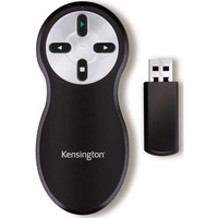 Kensington Si600 Wireless Présenteur avec pointeur Laser, Présentateur Noir/Argent, RF, USB, 20 m, Noir