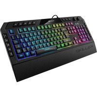Sharkoon Skiller SGK5 clavier USB QWERTZ Allemand Noir Noir, Layout DE (QWERTZ), Rubberdome, 100%, Taille réelle (100 %), USB, Clavier mécanique, QWERTZ, LED RGB, Noir