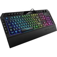 Sharkoon Skiller SGK5 clavier USB QWERTZ Allemand Noir, clavier gaming Noir, Layout DE, Rubberdome, Taille réelle (100 %), USB, Clavier mécanique, QWERTZ, LED RGB, Noir