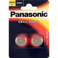 Panasonic CR-2016EL/2B Batterie à usage unique CR2016 Lithium Argent, Batterie à usage unique, CR2016, Lithium, 3 V, 2 pièce(s), 165 mAh