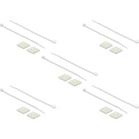 DeLOCK 18677 support d'attache-câble Blanc Nylon 10 pièce(s), Serre-câble Blanc, Blanc, Nylon, 10 pièce(s)