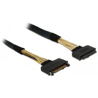 DeLOCK 85738 câble Serial Attached SCSI (SAS) 0,5 m 4 Gbit/s Noir, Câble d'extension Noir, 0,5 m, SFF-8639, SFF-8639, Droit, Droit, Mâle/Femelle