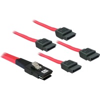 DeLOCK Câble High Speed Micro HDMI avec Ethernet, Adaptateur Rouge, 1 mètre