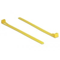 DeLOCK Colliers de serrage réutilisables résistants à la chaleur, Serre-câble Jaune, 150 x 7,5 mm, 100 pièces