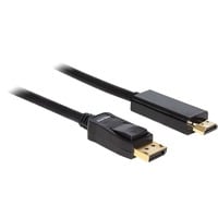 DeLOCK DisplayPort > HDMI, Câble Noir, 2 mètres