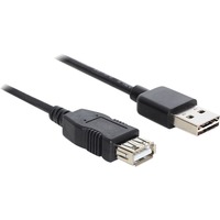 DeLOCK EASY USB-A 2.0 > Micro-USB-B , Câble d'extension Noir, 2 mètres