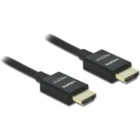 DeLOCK HDMI, Câble Noir, 1 mètre, 8K 60Hz, 48 Gbps