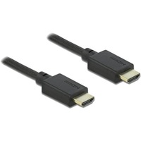 DeLOCK High Speed HDMI 48 Gbps 8K 60 Hz, Câble Noir, 0.5 m