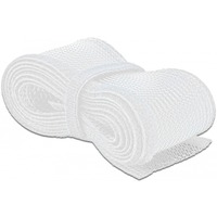 DeLOCK Manchon tressé avec tuyau en Velcro Blanc, 2m x Ø 19 mm