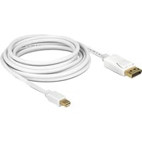 DeLOCK Mini DisplayPort > DisplayPort, Câble Blanc, 3 mètres