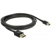 DeLOCK Mini DisplayPort > DisplayPort, Câble Noir, 2 mètres, 8K 60 Hz