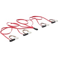 DeLOCK Mini SAS SFF-8087 > Mini SAS SFF-8087, Adaptateur Rouge/Noir, 1 mètre