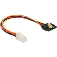 DeLOCK P4 mâle > SATA 15 broches, Câble 0,2 mètre