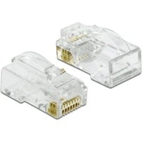 DeLOCK RJ45 Crimp+Cut+Curve Cat.6 UTP, Prise de courant Transparent, 20 pièces