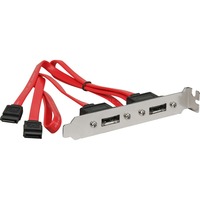 DeLOCK Slotbracket 2x internal SATA > 2x eSATA external câble SATA 2 x SATA 7-pin, Connecteur d'extension eSATA, 2 x SATA 7-pin, Vente au détail