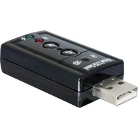 DeLOCK USB Sound Adaptateur 7.1, Carte son Noir, Retail, Vente au détail
