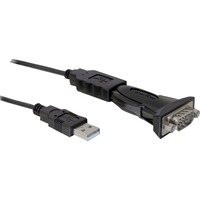 DeLOCK USB > Serial, Adaptateur Noir, 0,8 mètres