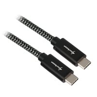 Sharkoon Câble USB 3.2, USB-C > USB-C Noir/gris, 1 mètre