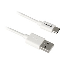 Sharkoon USB-A 2.0 - USB-C, Câble Blanc, 1,5 mètres